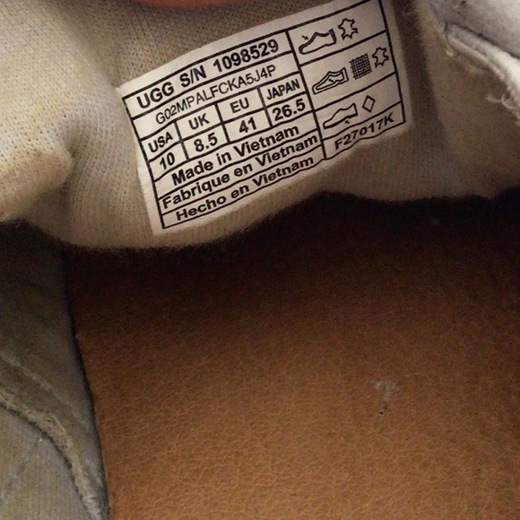 UGG GENE SLIP ON BACKLESS LEATHER MULE SNEAKERS FLATS WOMEN'S 10 LIGHT GREY - Picture 10 of 12